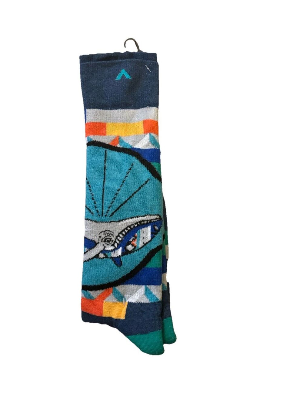Wigwam Men's Crew Snow Socks Size 9-11 Multicolor Geometric Knit 1 Pair